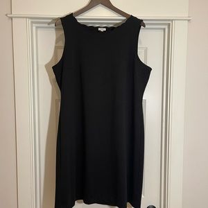 Scalloped Black Talbots Shift Dress XL